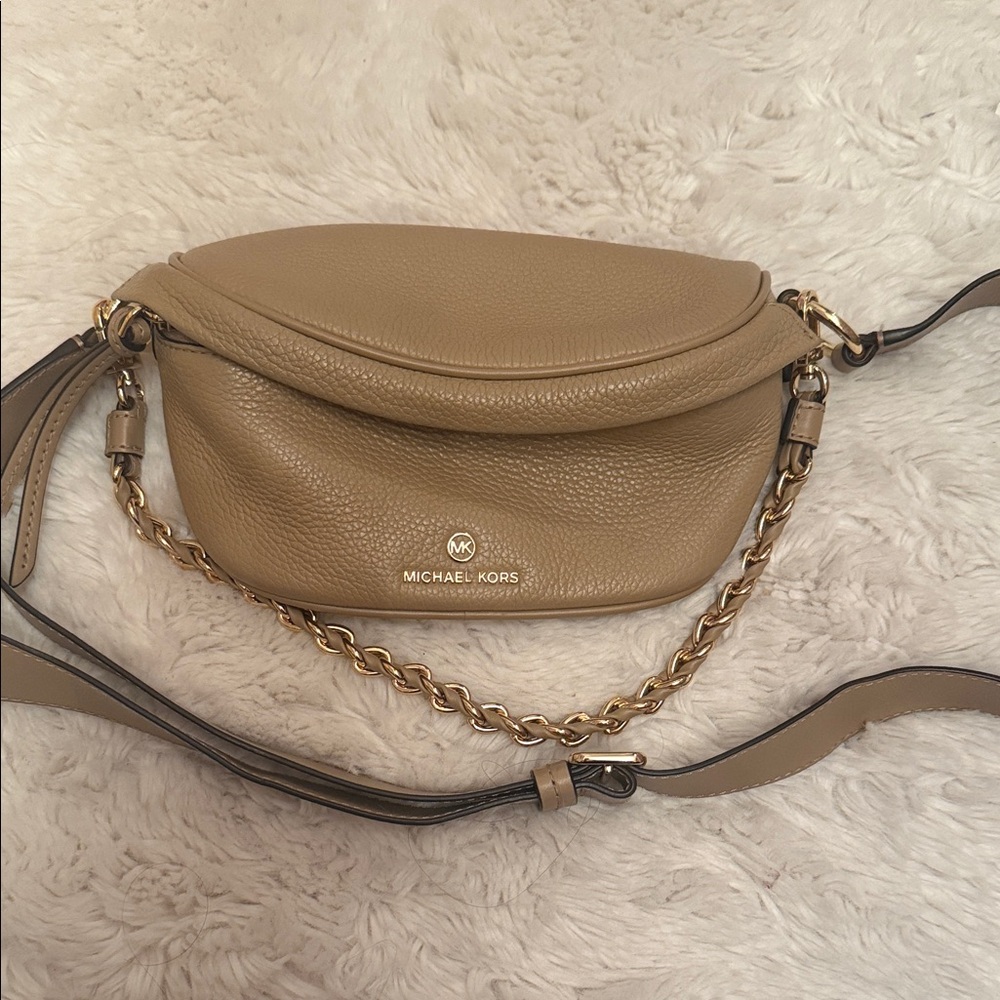 Michael Kors Tan Leather Sling Bag